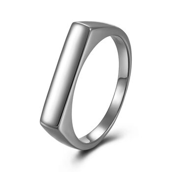 Chevalière en or, bague en argent sterling 925 - argent - US6 1