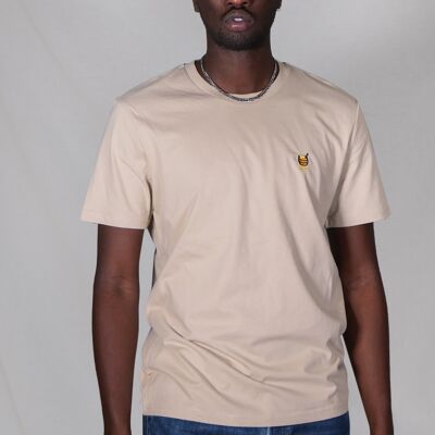 Camiseta beige con bordado HDV