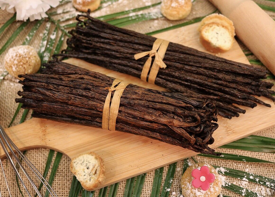 50 rote Vanilleschoten 11 bis 13 cm