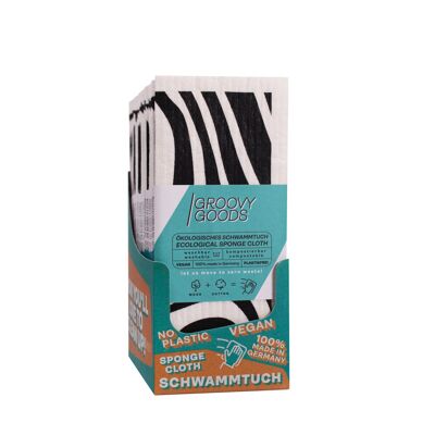 Tessuto spugna ecologico ZEBRA (Bianco)