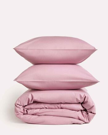 Percale Classique - Ensemble Housse de Couette - Rose - Simple 1