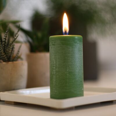 Colorful decorative candle 350 gr OLIVE GREEN