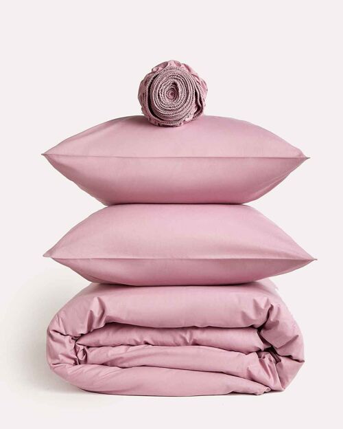 Classic Percale - Core Bedding Set - Pink - Super King