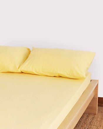 Percale Classique - Ensemble de Draps-Housses - Jaune - Simple | 90*190 1