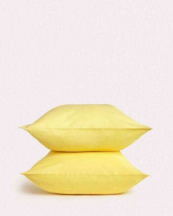 Percale Classique - Ensemble Drap Housse - Jaune - Double | 135*190 3