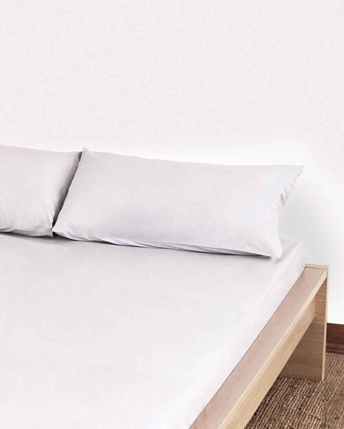 Classic Percale - Fitted Sheet Set - Grey - Super King | 180*200