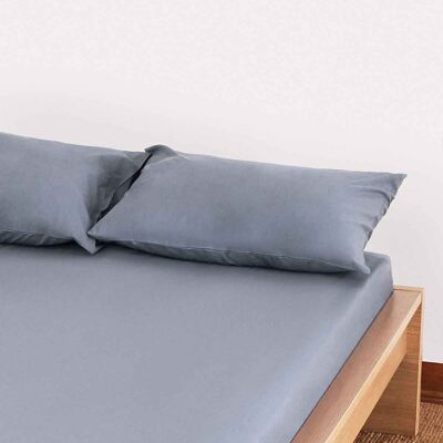 Percale Classique - Ensemble de Draps-Housses - Gris Foncé - Double | 135*190