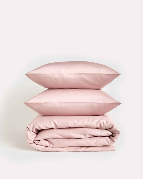 Lavish Sateen - Duvet Cover Set - Nude Pink - Double