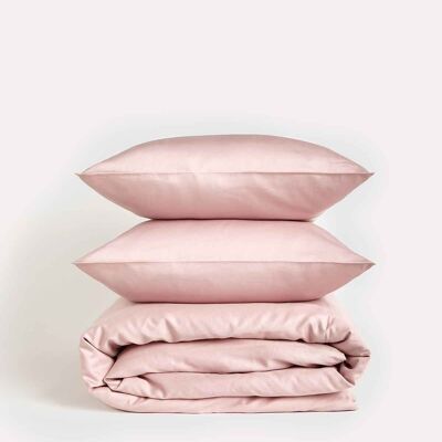Lavish Satin – Bettbezug-Set – Nude Pink – Doppelbett