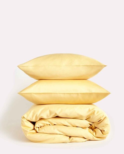 Lavish Satin – Bettbezug-Set – Gold – Einzelbett
