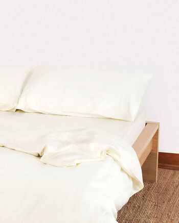 Lavish Satin – Bettbezug-Set – Crème – Einzelbett 2