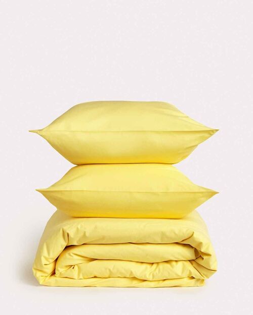 Classic Percale - Duvet Cover Set - Yellow - King