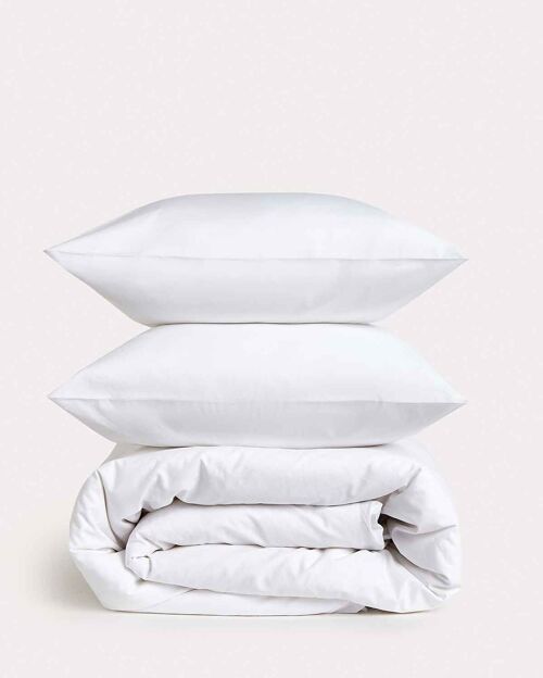 Classic Percale - Duvet Cover Set - White - Single