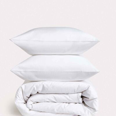 Classic Percale - Duvet Cover Set - White - Super King