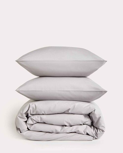 Classic Percale - Duvet Cover Set - Grey - Single