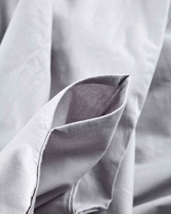 Percale Classique - Ensemble Housse de Couette - Gris - Simple 7