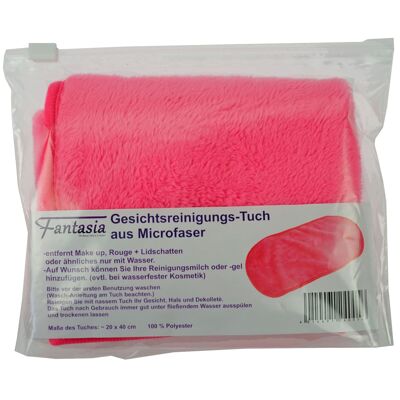 Asciugamano per la pulizia del viso rosa Dimensioni: 40x20 cm