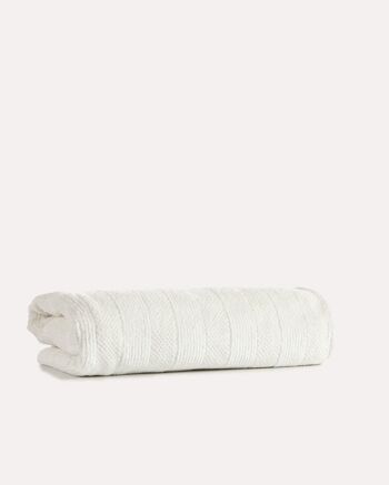 Lot de 2 serviettes en velours de coton - Crème 2