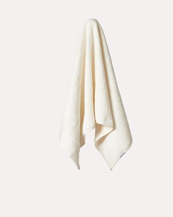Lot de 2 serviettes en velours de coton - Crème 5