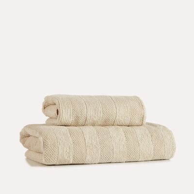 Set asciugamani in velluto di cotone 2 pezzi - Crema pasticcera