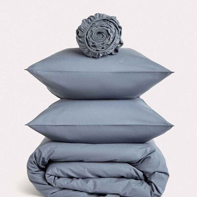 Classic Percale - Core Bedding Set - Dark Grey - Double