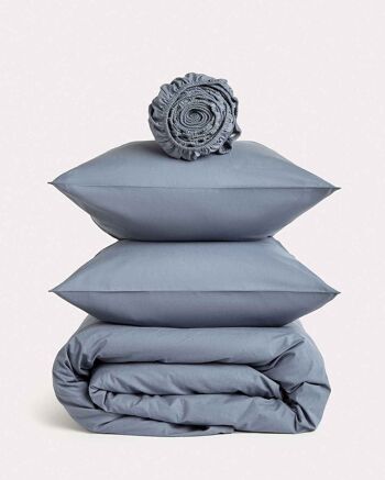 Percale Classique - Ensemble de Literie Core - Gris Foncé - Super King 1