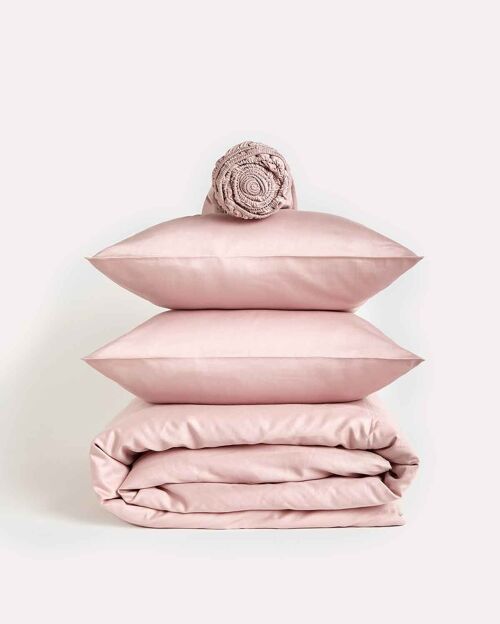 Lavish Sateen - Core Bedding Set - Nude Pink - Euro King