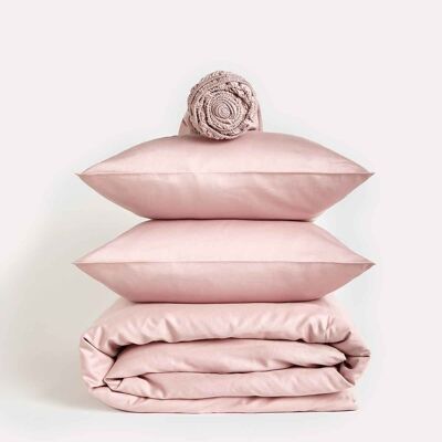 Lavish Sateen - Core Bedding Set - Nude Pink - Euro King