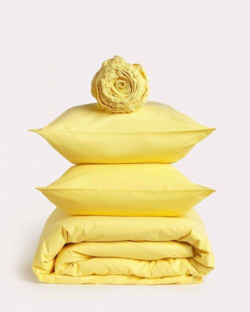 Classic Percale - Core Bedding Set - Yellow - Double