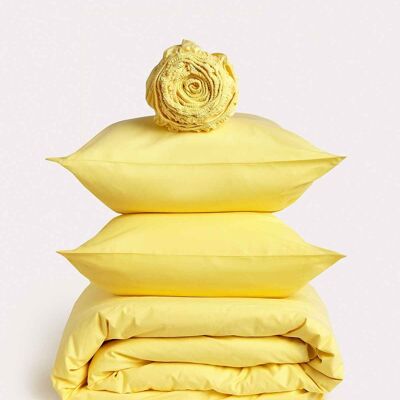 Classic Percale - Core Bedding Set - Yellow - Double