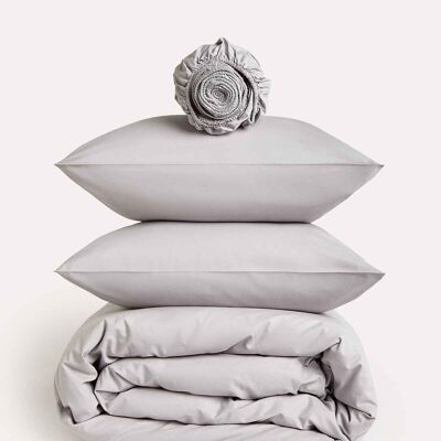Classic Percale - Core Bedding Set - Grey - Double
