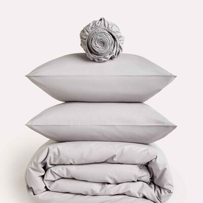 Classic Percale – Kernbettwäsche-Set – Grau – King