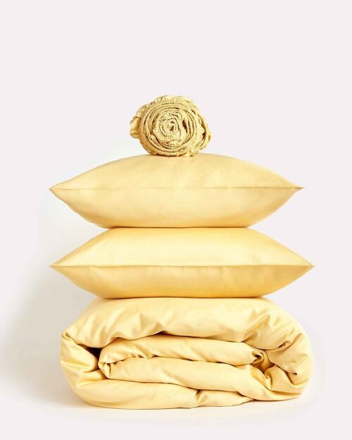 Lavish Satin – Kernbettwäsche-Set – Gold – King