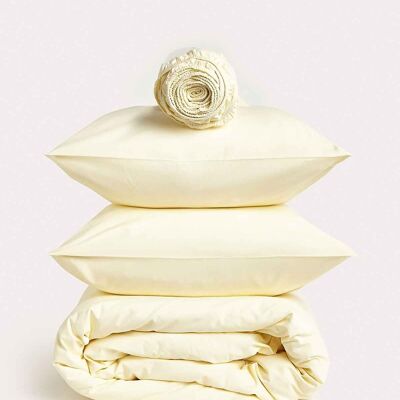 Classic Percale - Core Bedding Set - Cream - Euro King