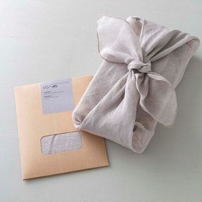 Confezione regalo Furoshiki grigio perla