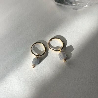 NILANA Earrings ~ Labradorite - Gold filled