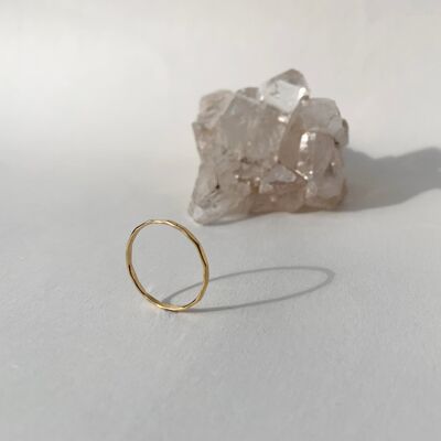 Simple Hammered Stacking Ring - J Gold filled