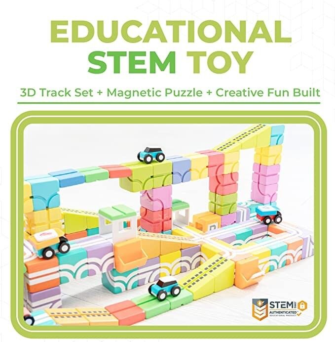 Buy wholesale QBI Toy Kids Magnet Building Tiles Basic Pack, 3D