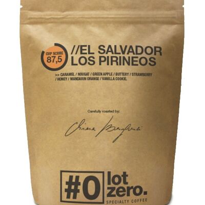 Kaffeespezialität in grani Salvador Los Pirineos Orange Honey busta 250 g