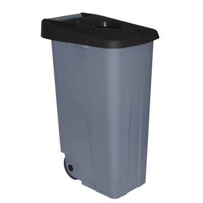 Abfallbehälter Recycling offen 85 Liter. Farbe schwarz.