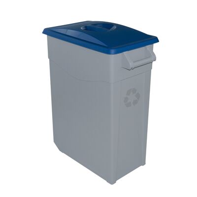 Zeus waste container closed 65 liters. Color blue.