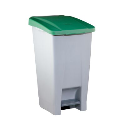 Contenitore per rifiuti con pedale selettivo da 60 litri. Colore verde.