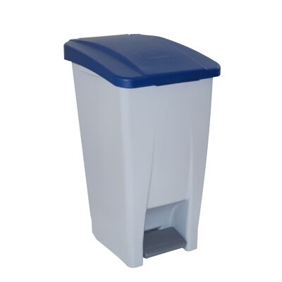 Conteneur à déchets avec pédale sélective 60 litres. Couleur bleu.