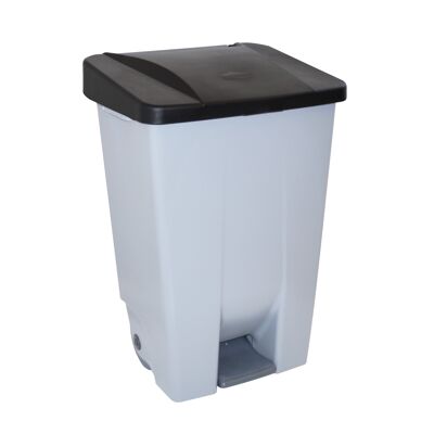 Abfallbehälter mit Selektivpedal 80 Liter. Farbe schwarz.