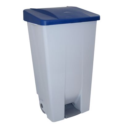 Waste container with Selective pedal 120 liters. Color blue.