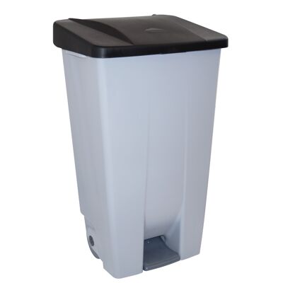 Waste container with Selective pedal 120 liters. Color Black.