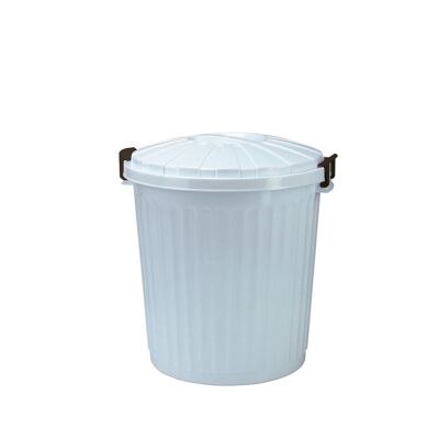 Oscar 23 liter waste bin with lid. White color.