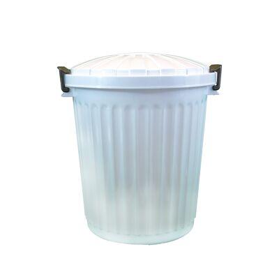 Cubo de basura Oscar 43 litros con tapa. Color blanco.