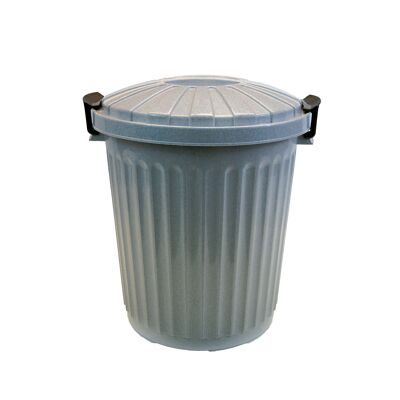 Oscar 43 liter waste bin with lid. granite colour.