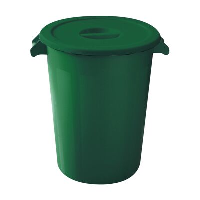 100 liter industrial bucket with lid. Green color.